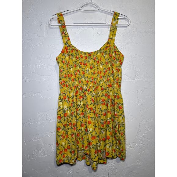 Wild Fable yellow fruit print romper womens medium summer ethereal vacation - Picture 7 of 10